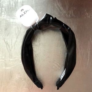 NWT!! Aldo Black Pleather Headband